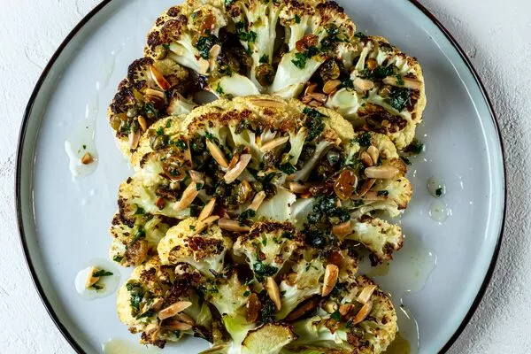 Vegan Cauliflower Steak with Vinaigrette