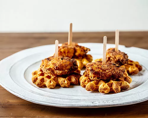 Gluten-Free Chicken and Mini Waffles