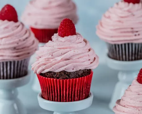 Gluten-Free Chocolate Cupcakes with Raspberry Buttercream