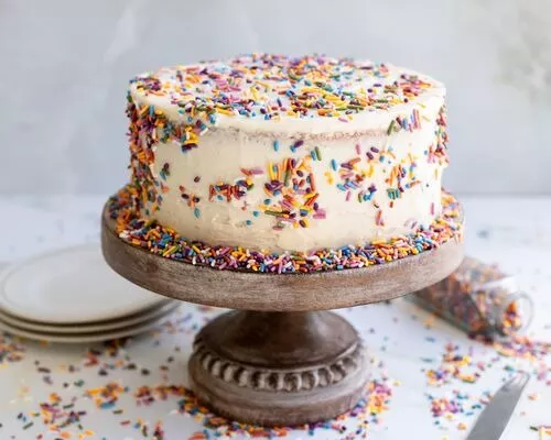 Classic Vanilla Confetti Cake